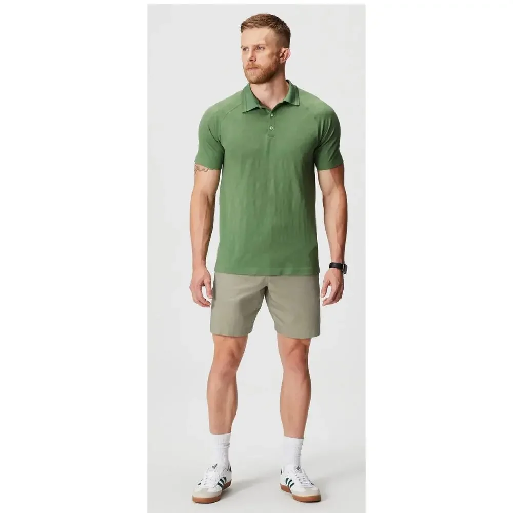 Fabletics The High Side Chino Short Mens Size 35 Fresh Taupe New Performance